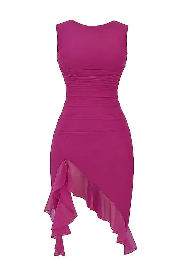 Women's Black One-Shoulder Bodycon Party Dress