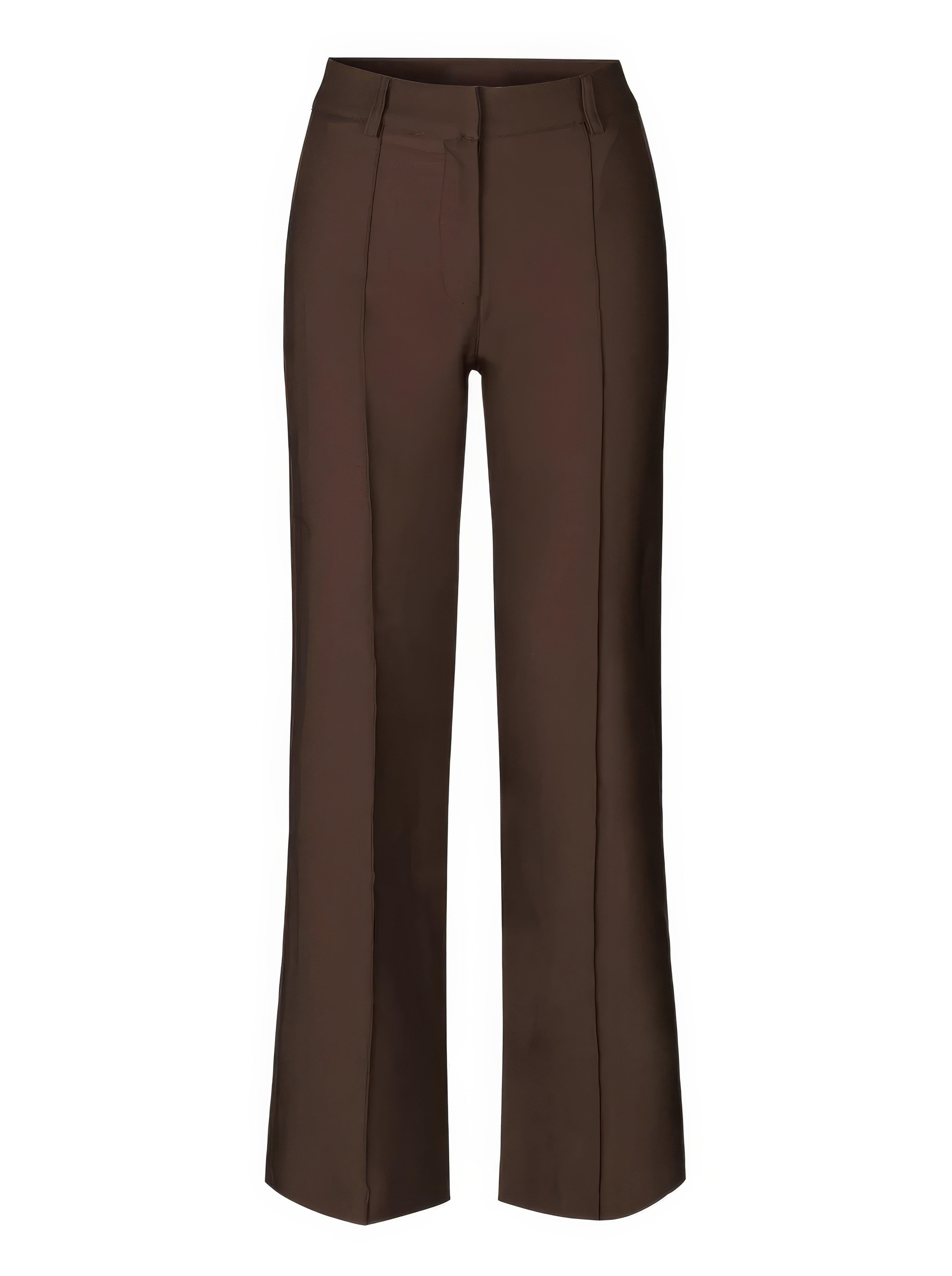 Women's Black High-Waisted Tailored Wide-Leg Trousers