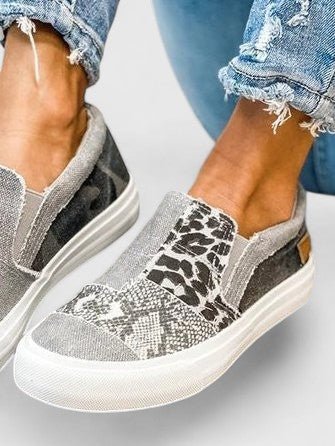 Women's Leopard Slip-On Platform Trainers