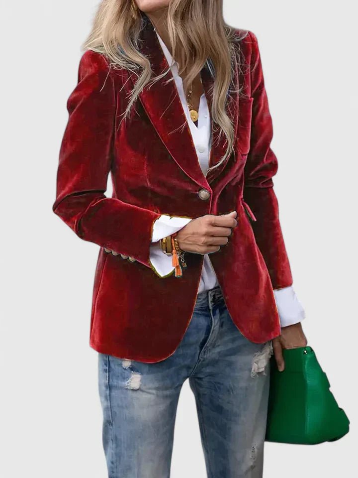 Women's Work Blazer - Red