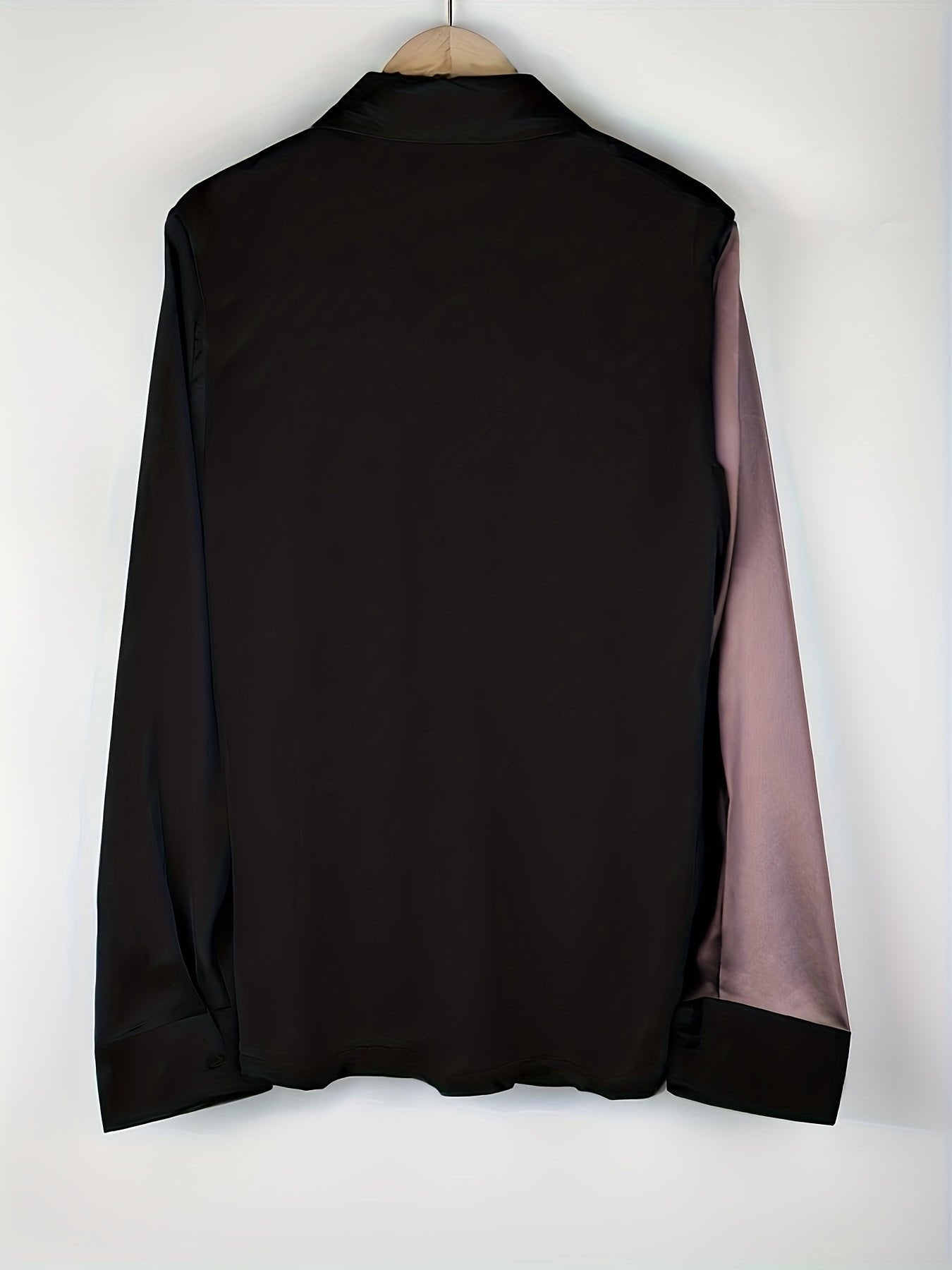 Women's Slim Satin Long Sleeve Blouse