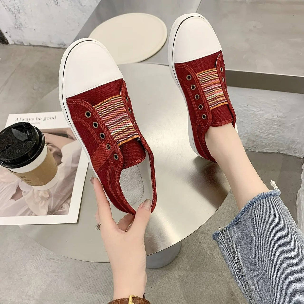 Women's Canvas Slip-On Trainers