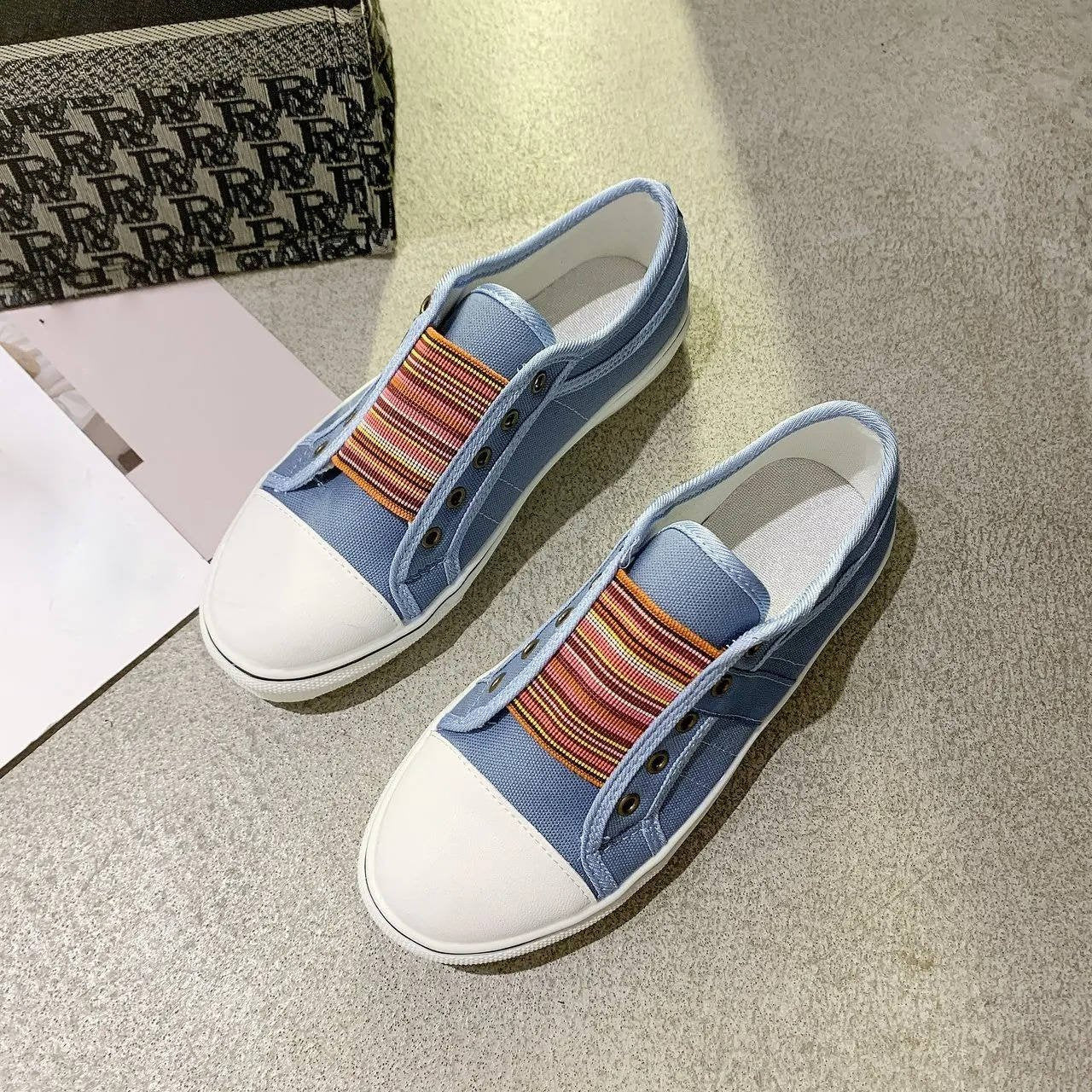 Women's Canvas Slip-On Trainers