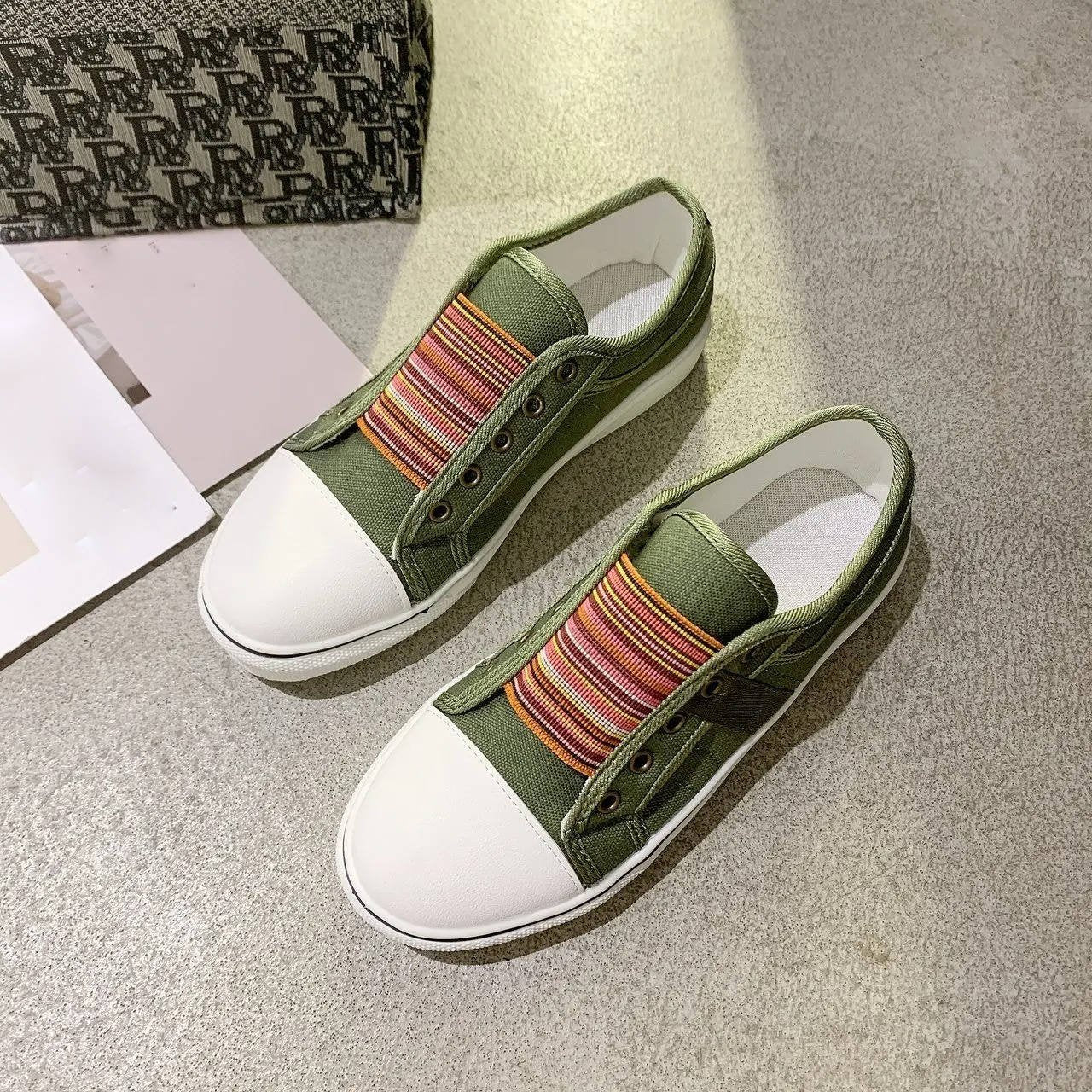 Women's Canvas Slip-On Trainers