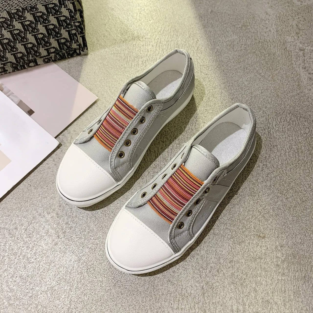 Women's Canvas Slip-On Trainers