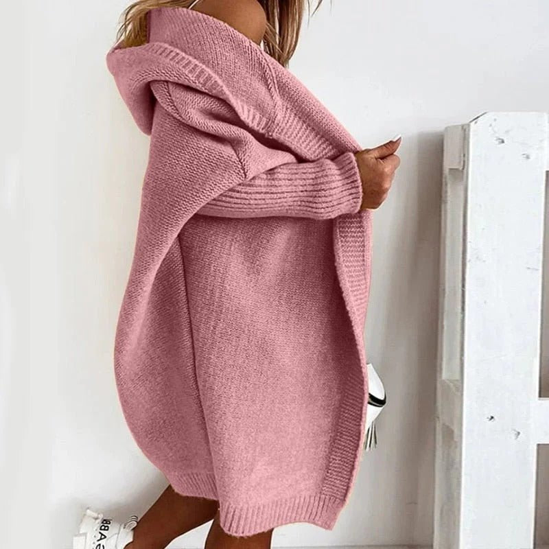 Women's Chunky Oversized Knit Ribbed Longline Cardigan