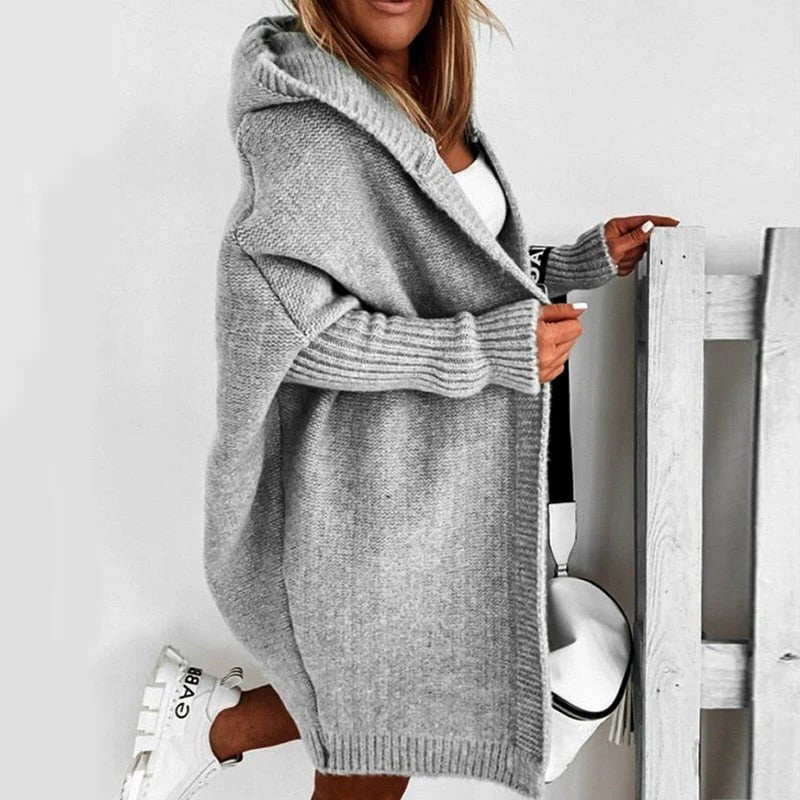 Women's Chunky Oversized Knit Ribbed Longline Cardigan