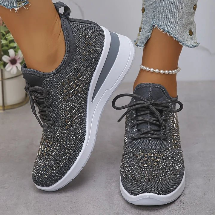 Women's Knit Platform Slip-On Wedge Trainers