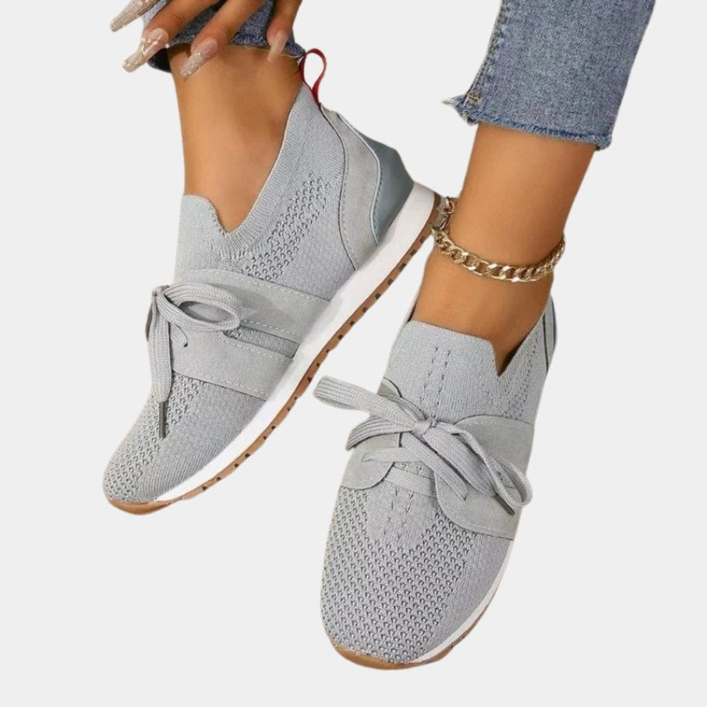 Women's Knit Slip-On Trainers - Gray