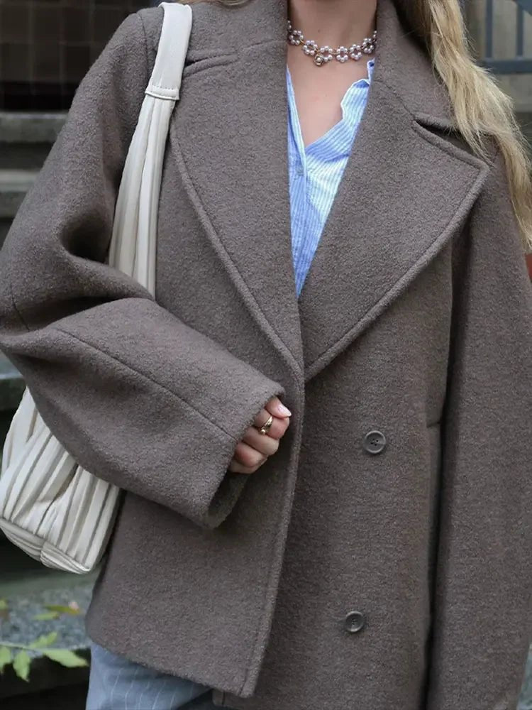 Women's Cropped Wool Coat