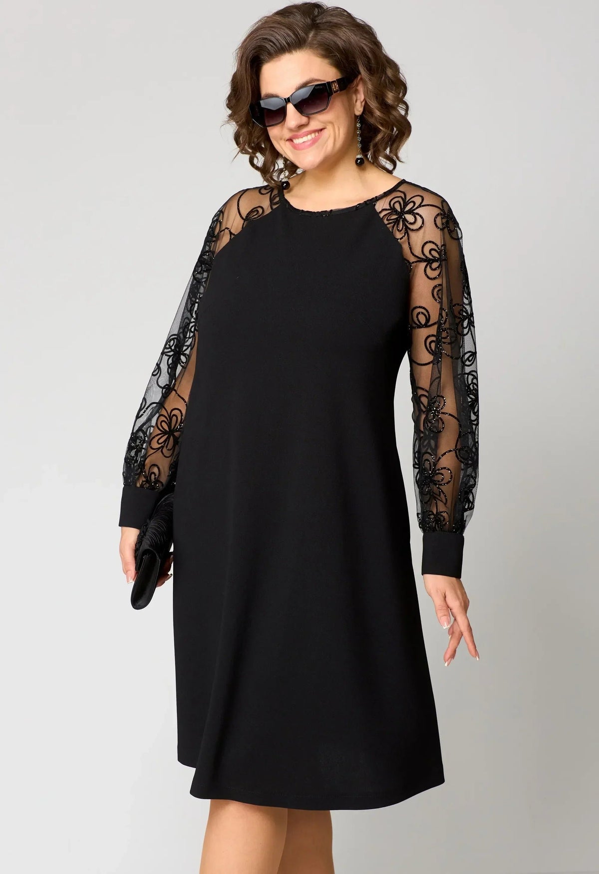 Women's Floral Swing Sequin Party Dress