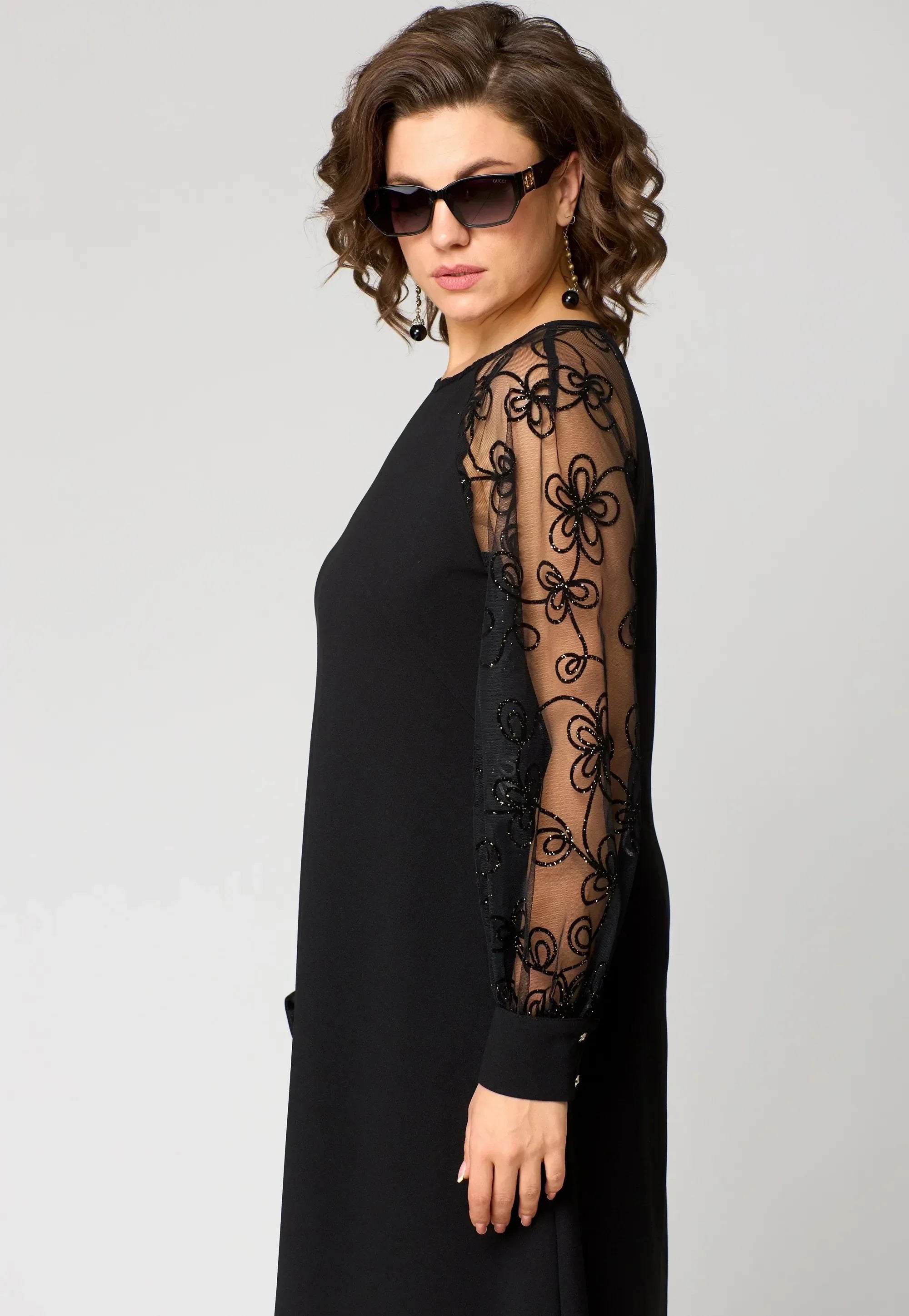 Women's Floral Swing Sequin Party Dress