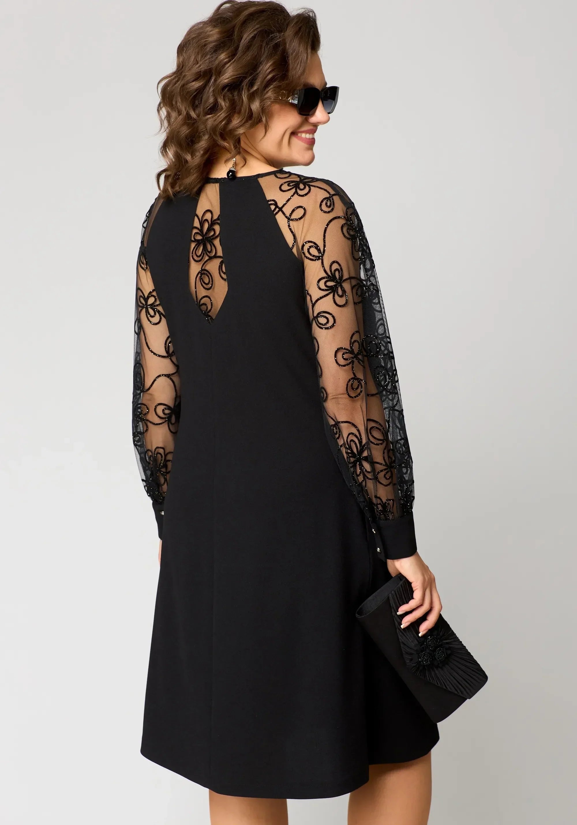 Women's Floral Swing Sequin Party Dress