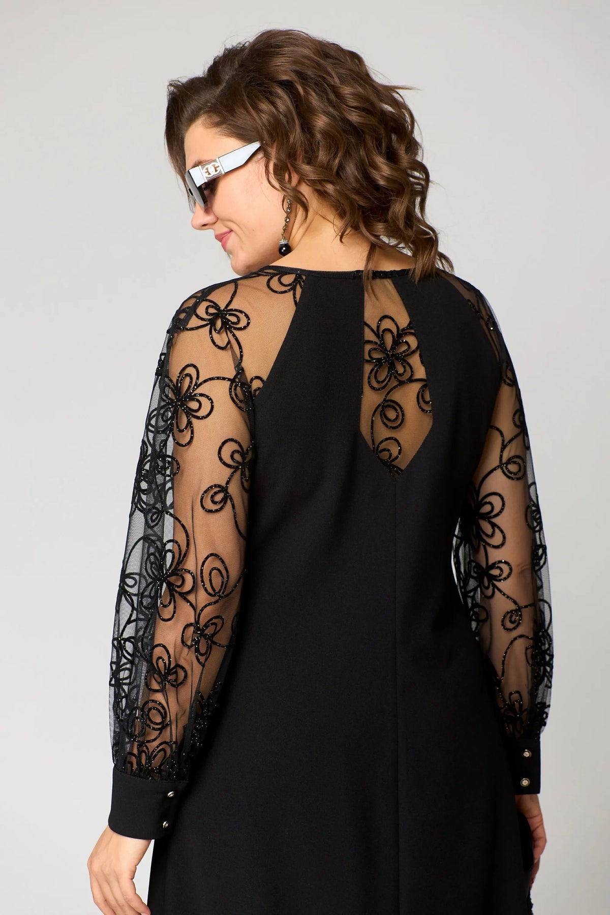 Women's Floral Swing Sequin Party Dress