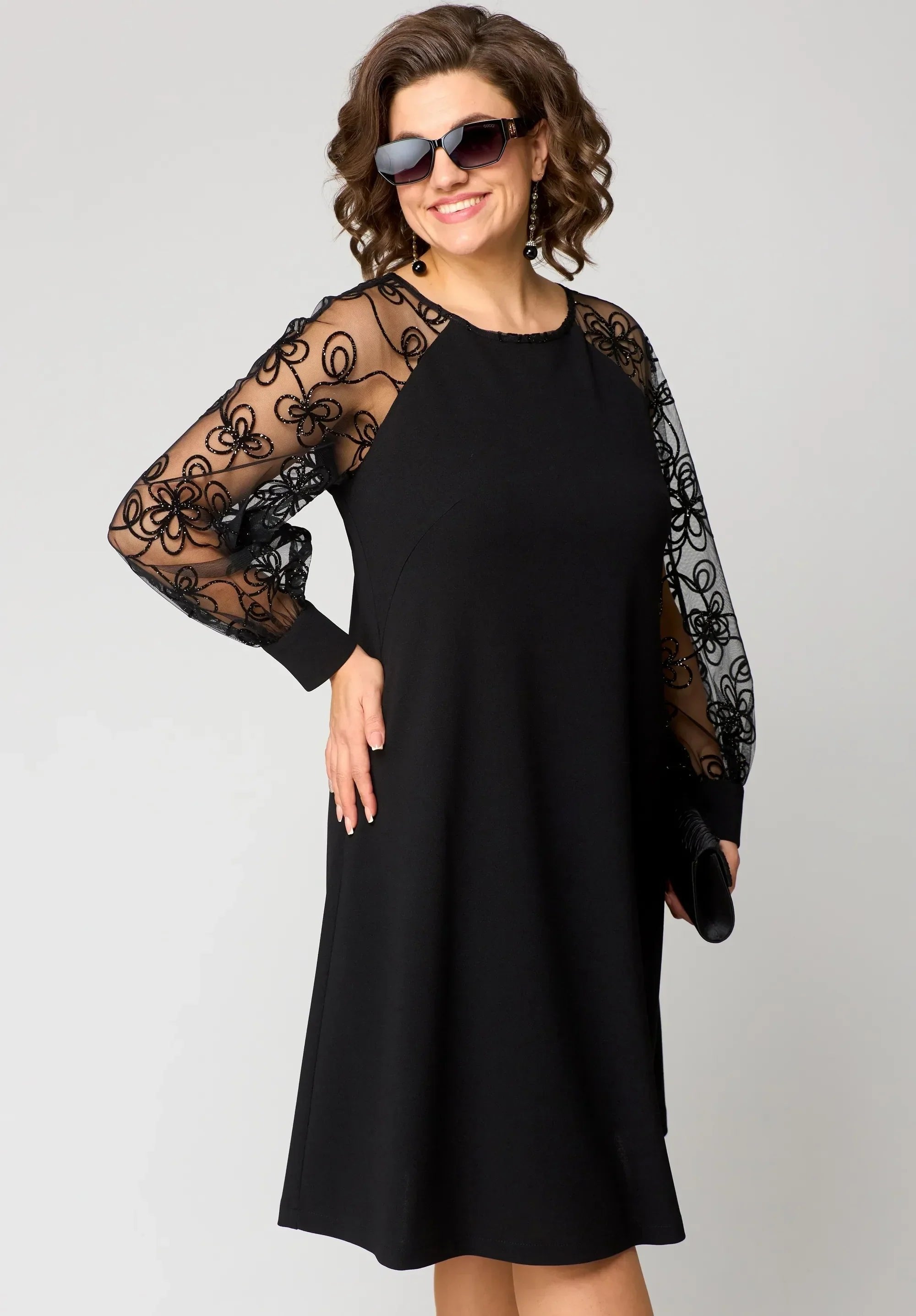 Women's Floral Swing Sequin Party Dress