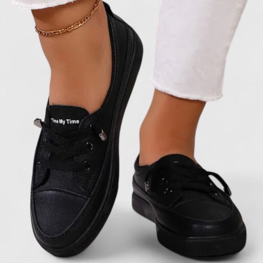 Women's Chunky Lace-Up Platform Leather Trainers