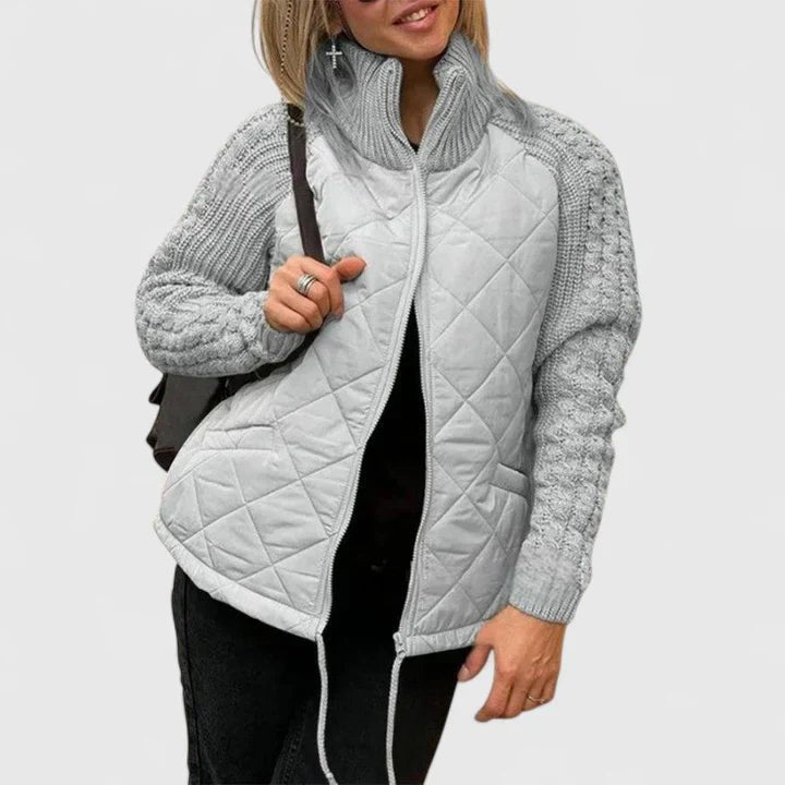 Women's Quilted Jacket - Gray