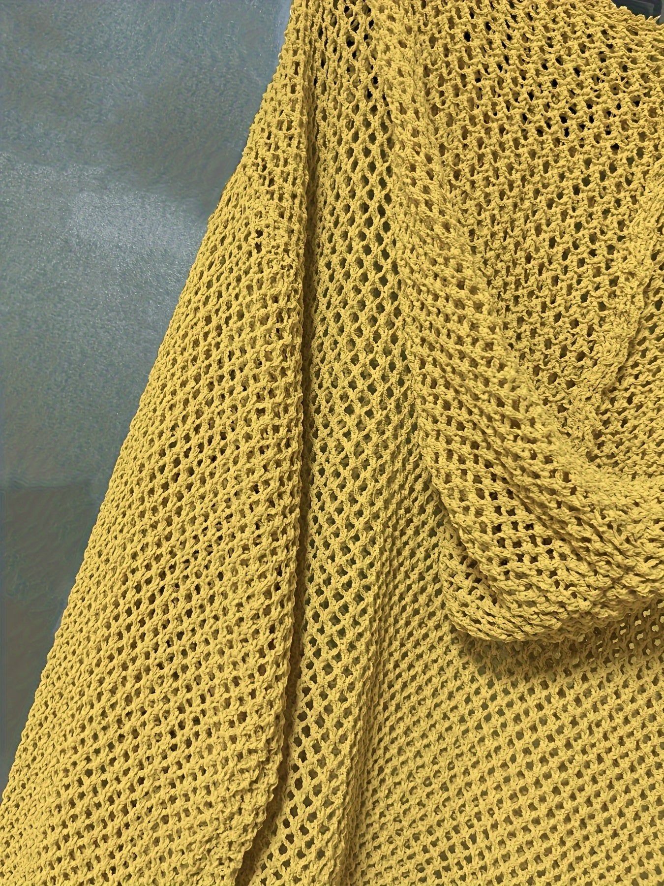 Women's Oversized V-Neck Hooded Jumper