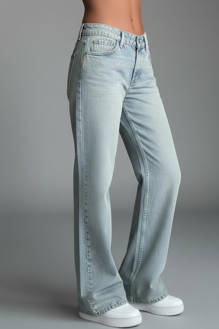 Women's High-Waisted Wide-Leg Jeans