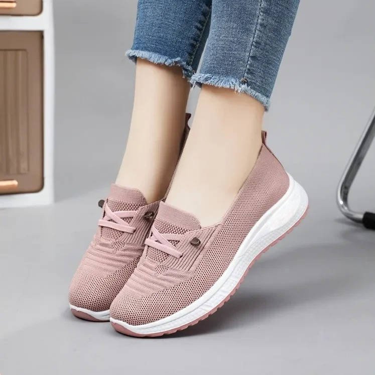 Women's Slip-On Knit Platform Trainers