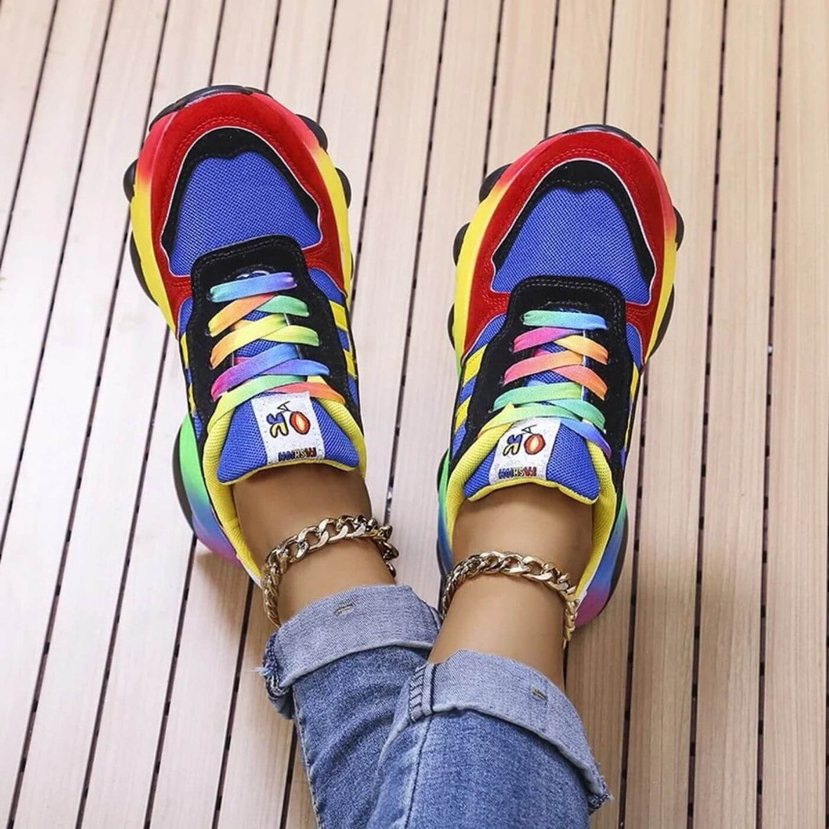 Women's Chunky Suede Platform Trainers