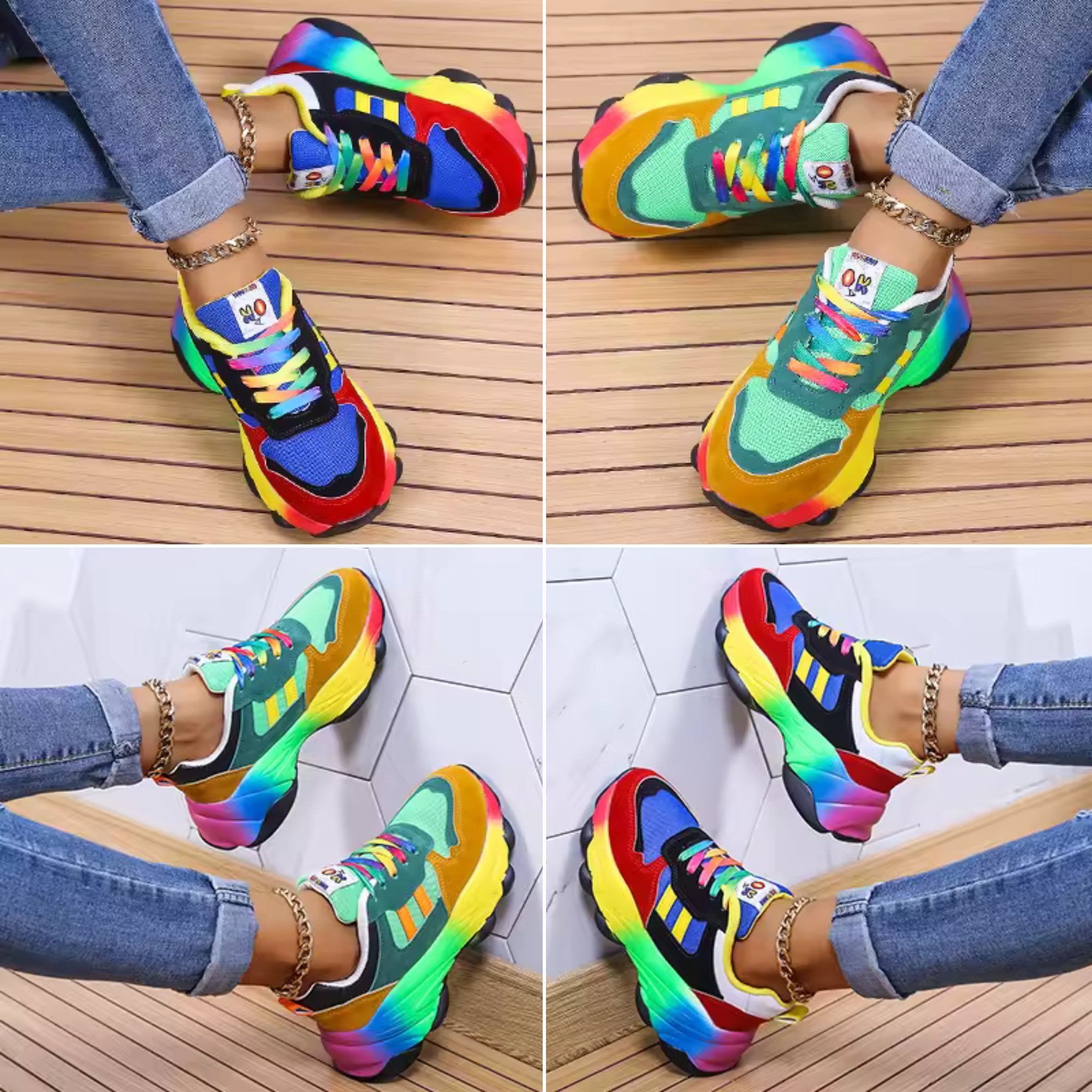 Women's Chunky Suede Platform Trainers