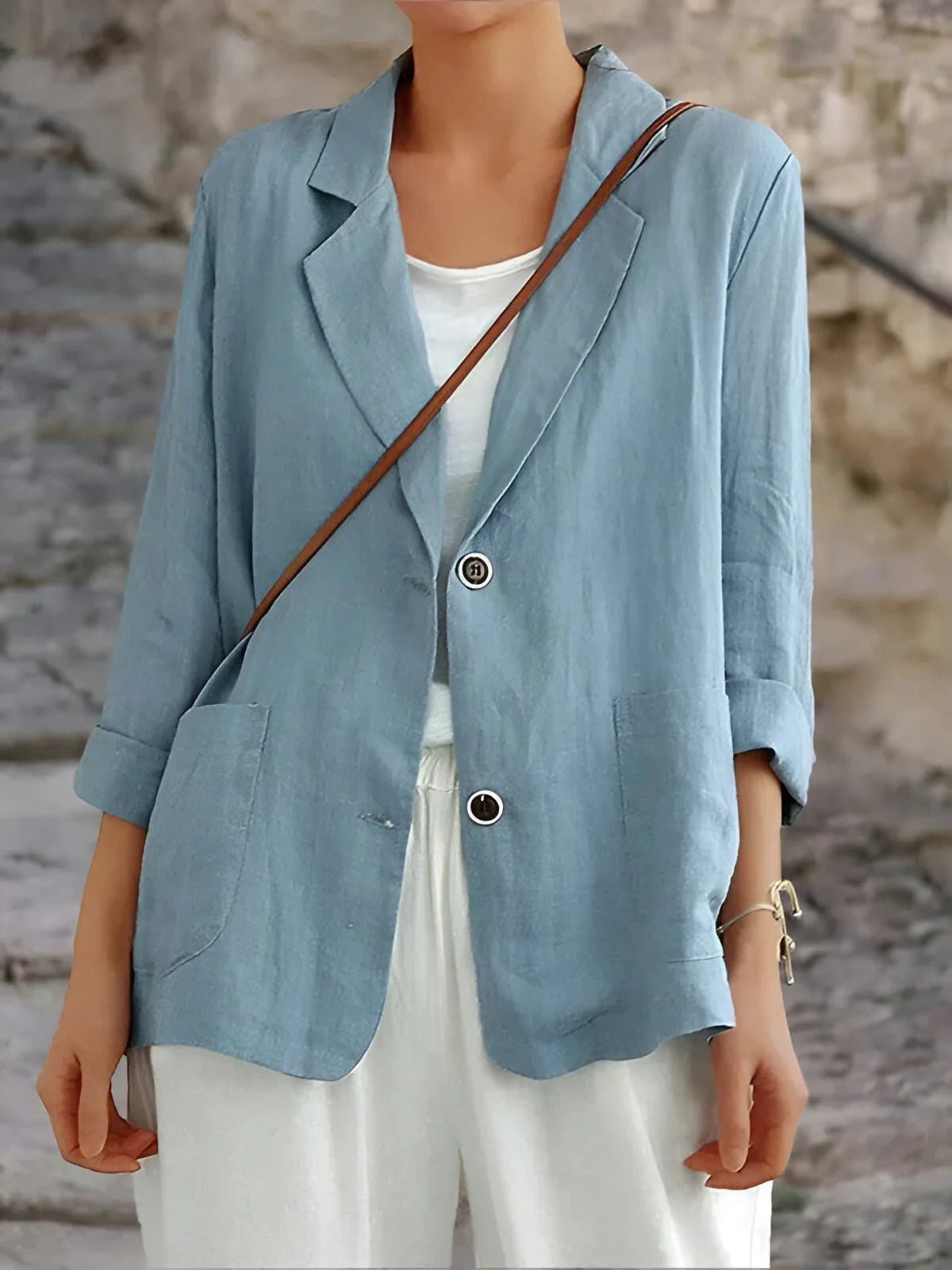 Women's Oversized Blazer - Blue