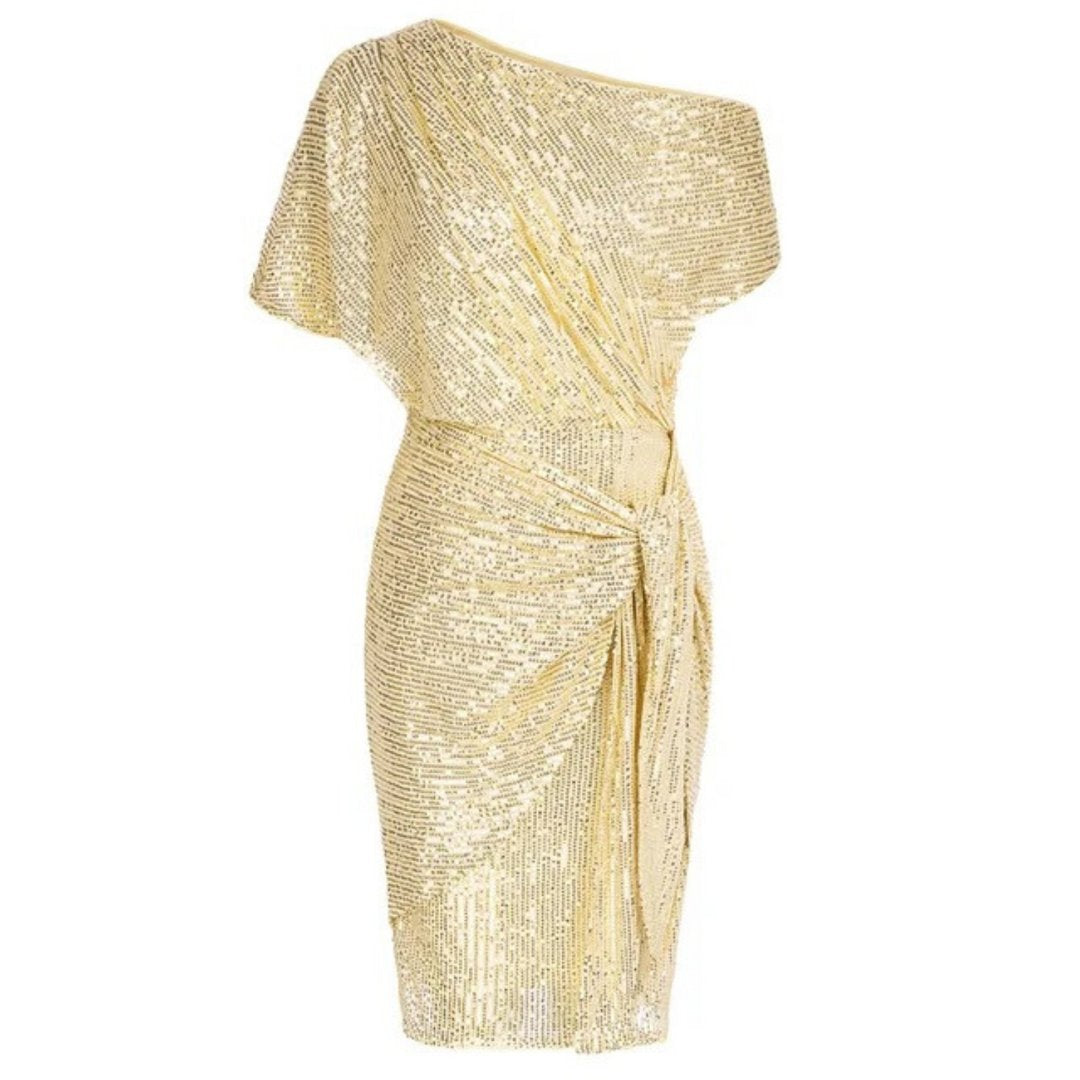 Women's Bodycon Cocktail Knit Dress - Cream