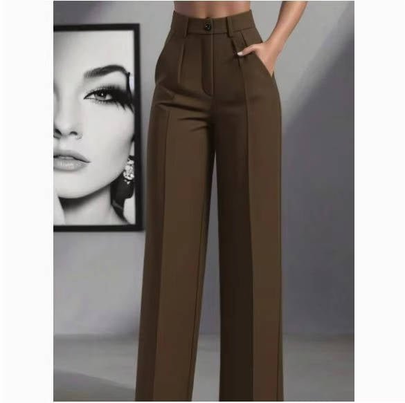 Women's Work High-Waisted Tailored Pleated Wide-Leg Trousers