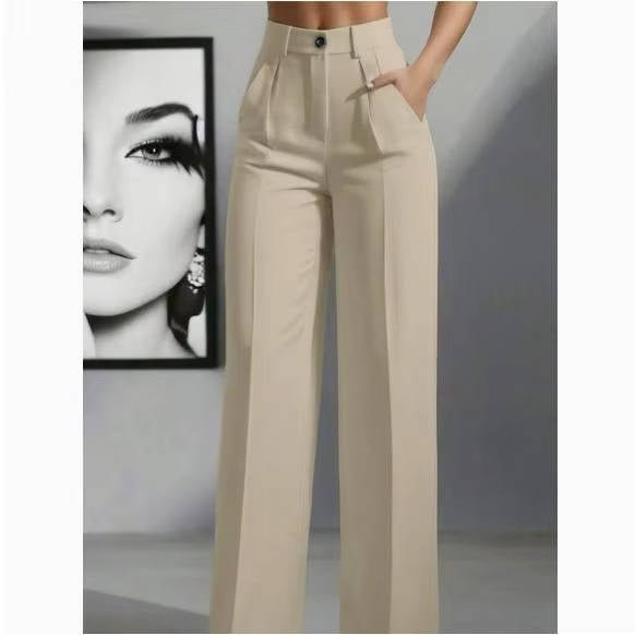 Women's Work High-Waisted Tailored Pleated Wide-Leg Trousers