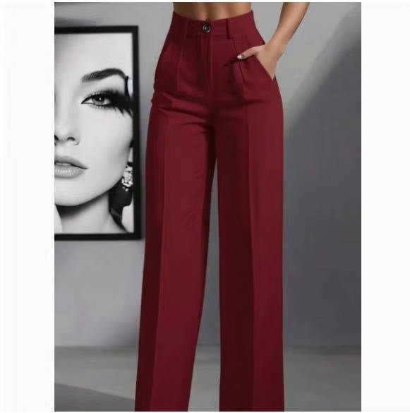 Women's Work High-Waisted Tailored Pleated Wide-Leg Trousers