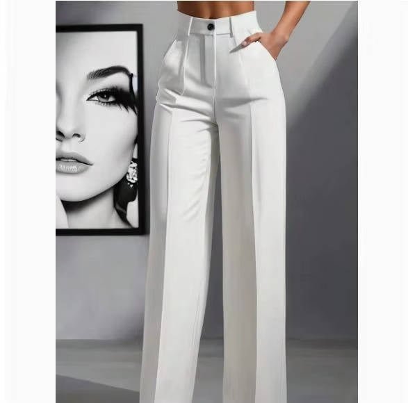 Women's Work High-Waisted Tailored Pleated Wide-Leg Trousers