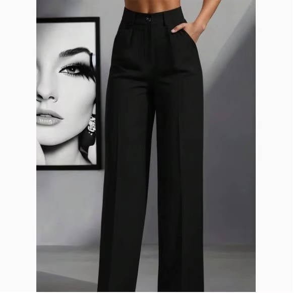 Women's Work High-Waisted Tailored Pleated Wide-Leg Trousers