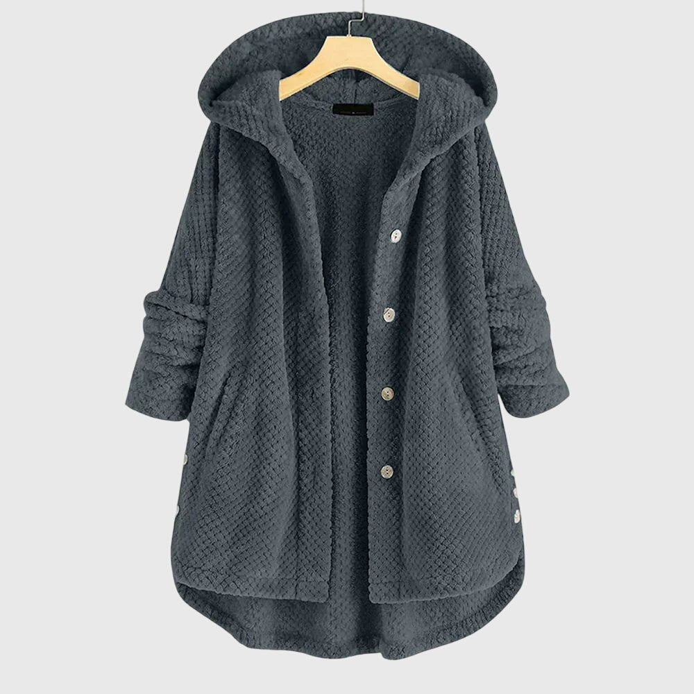 Women's Oversized Cardigan Longline Hooded Coat - Gray
