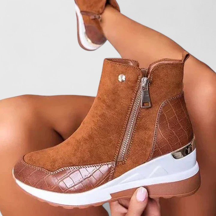 Women's Suede Wedge Ankle Boots