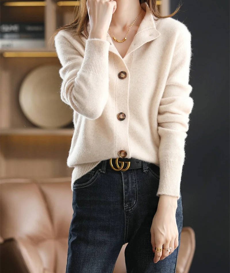 Women's Wool V-Neck Cardigan