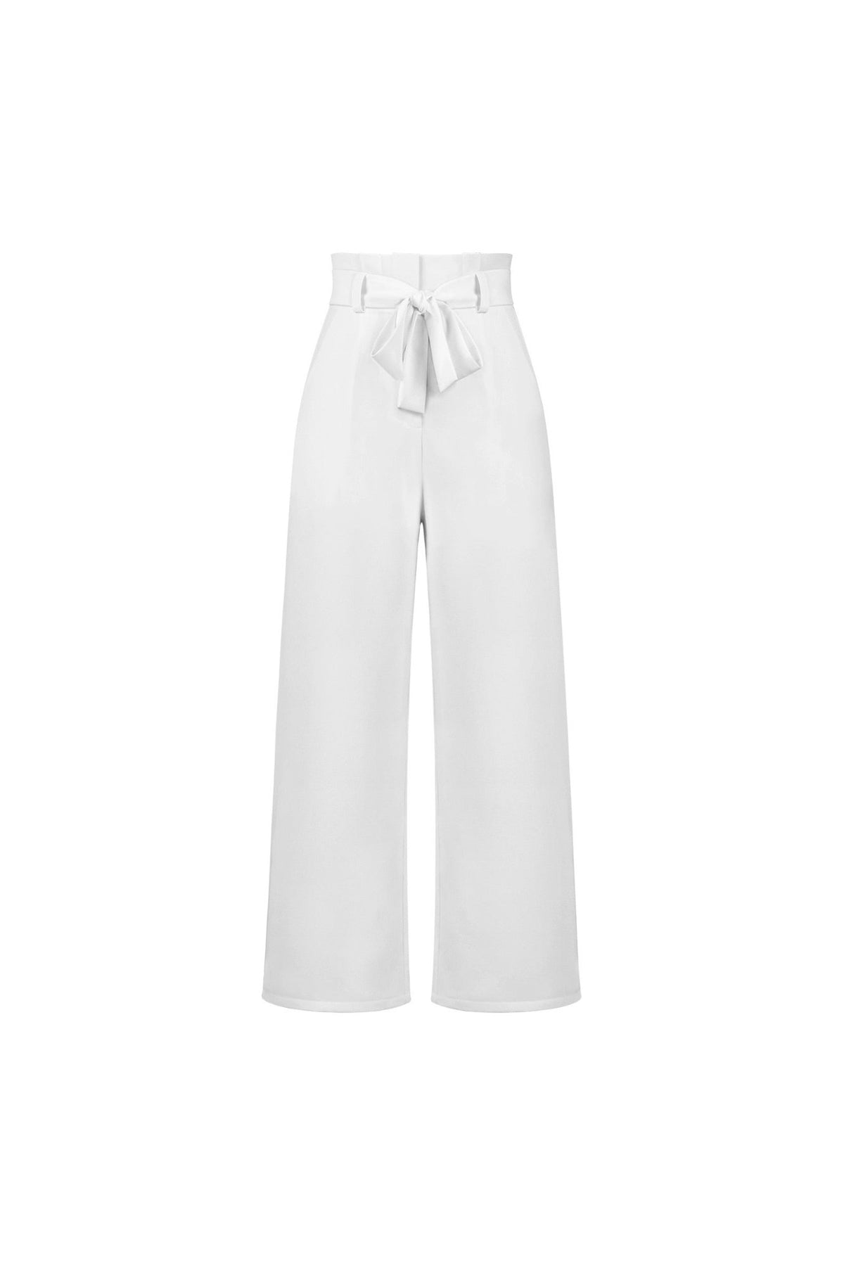Women's High-Waisted Pleated Wide-Leg Trousers
