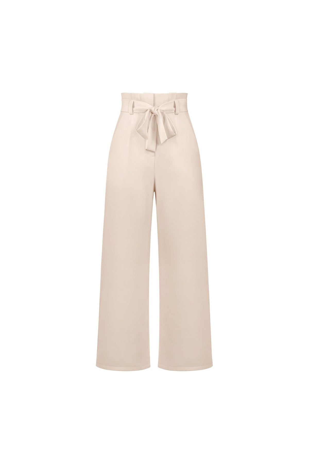 Women's High-Waisted Pleated Wide-Leg Trousers