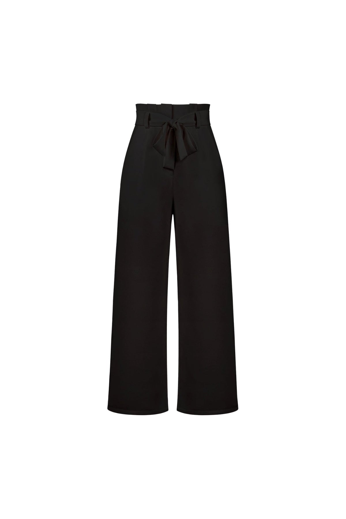 Women's High-Waisted Pleated Wide-Leg Trousers
