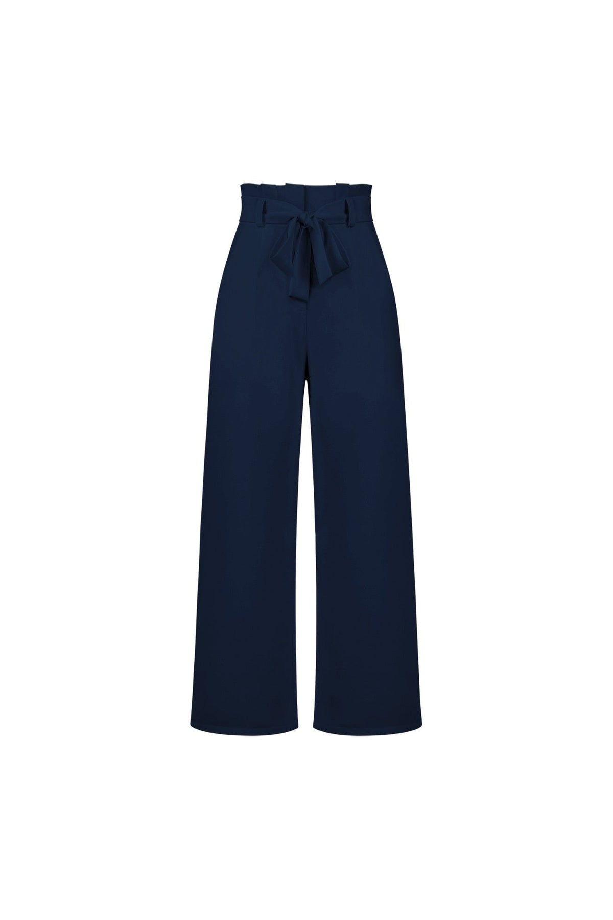 Women's High-Waisted Pleated Wide-Leg Trousers
