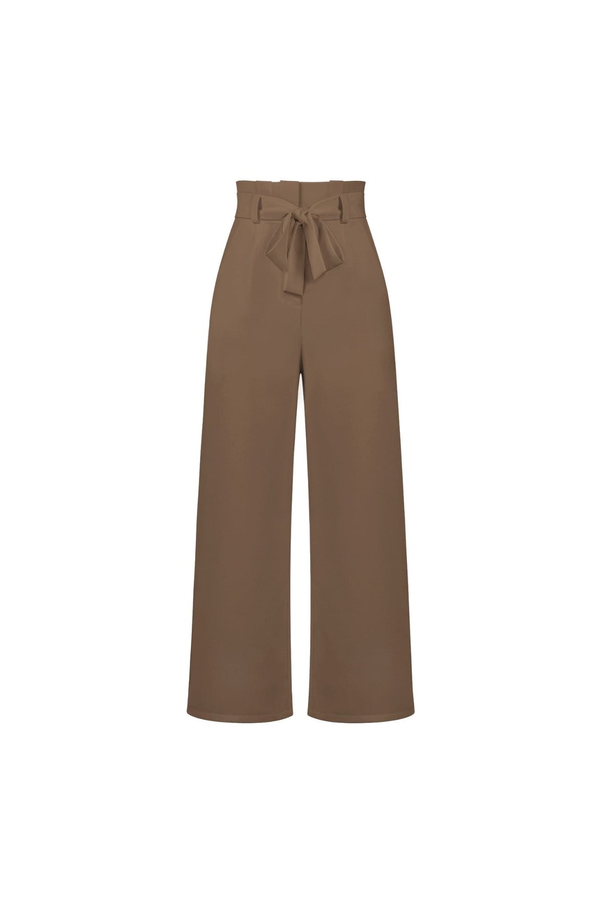 Women's High-Waisted Pleated Wide-Leg Trousers
