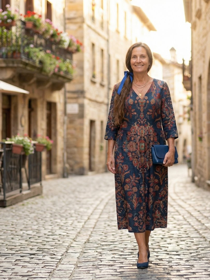Women's Paisley Midi Dress