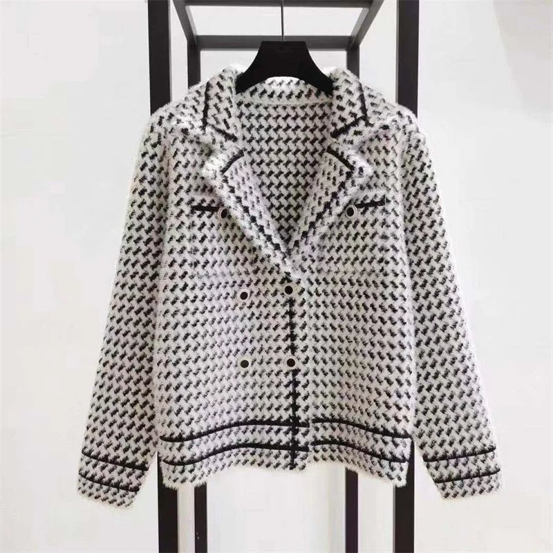 Women's Cropped Knit Blazer