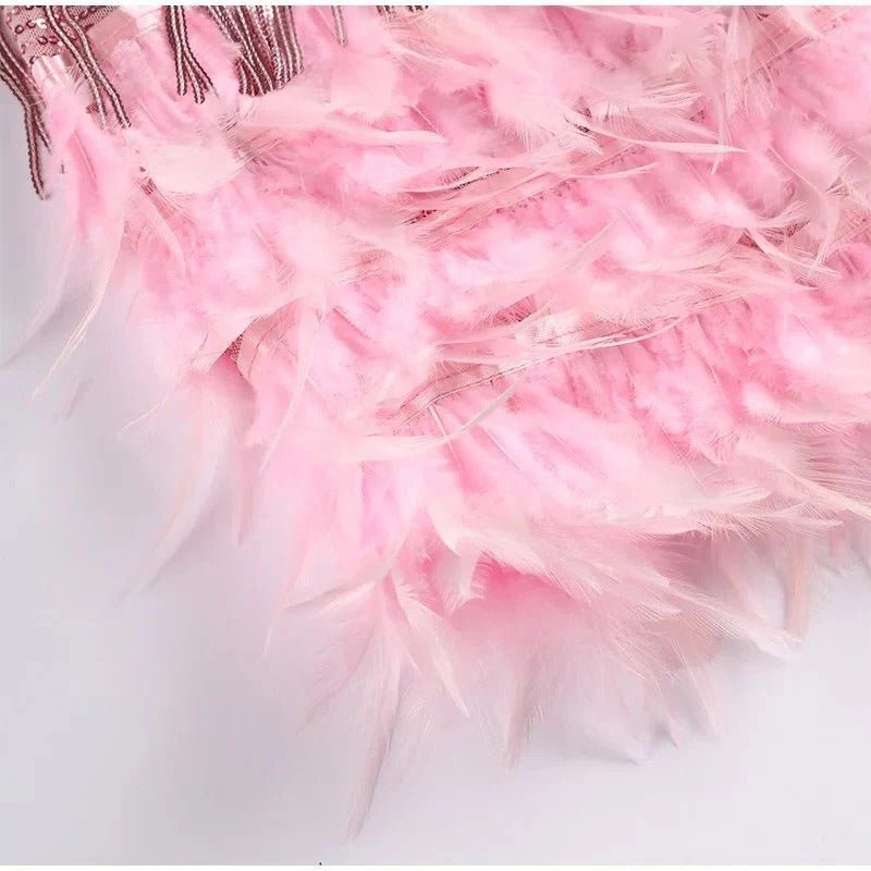 Women's Fringe Sequin Mini Party Dress