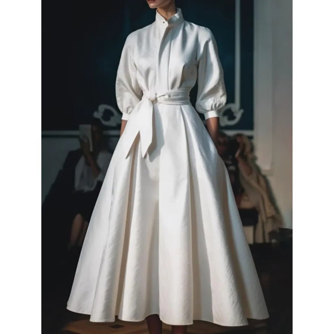Women's Ball Satin Midi Party Gown