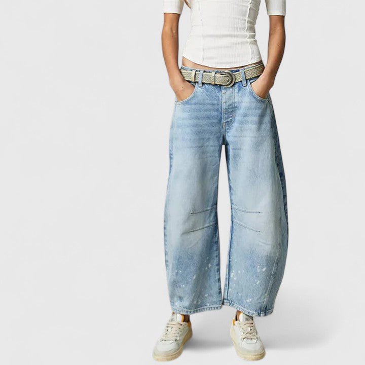 Women's Barrel-Leg High-Waisted Jeans
