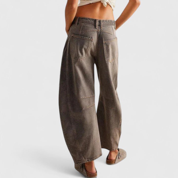Women's Barrel-Leg High-Waisted Jeans