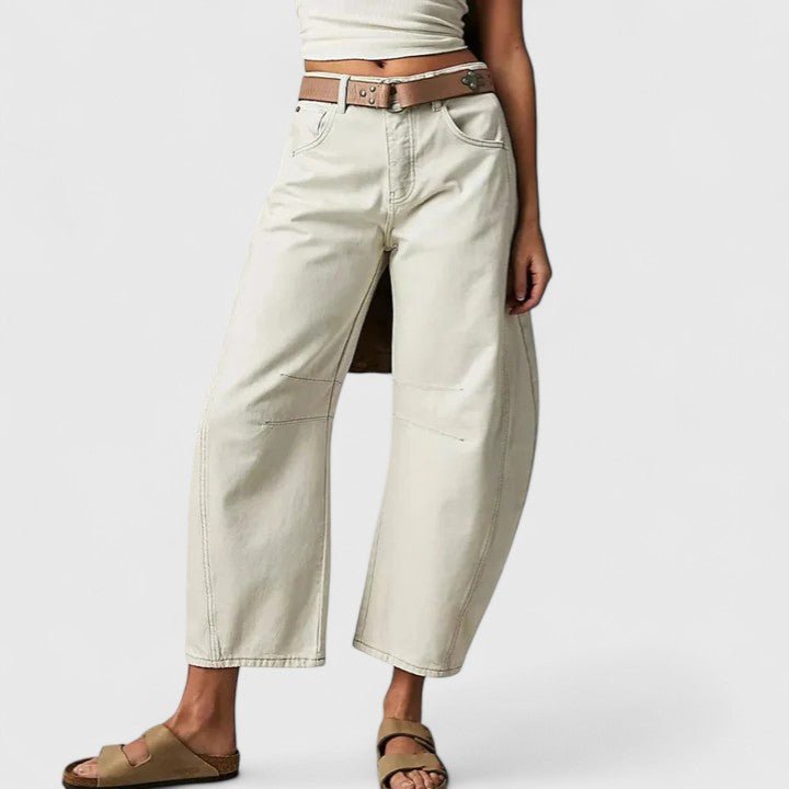 Women's Barrel-Leg High-Waisted Jeans