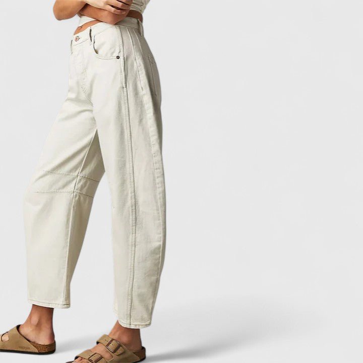Women's Barrel-Leg High-Waisted Jeans