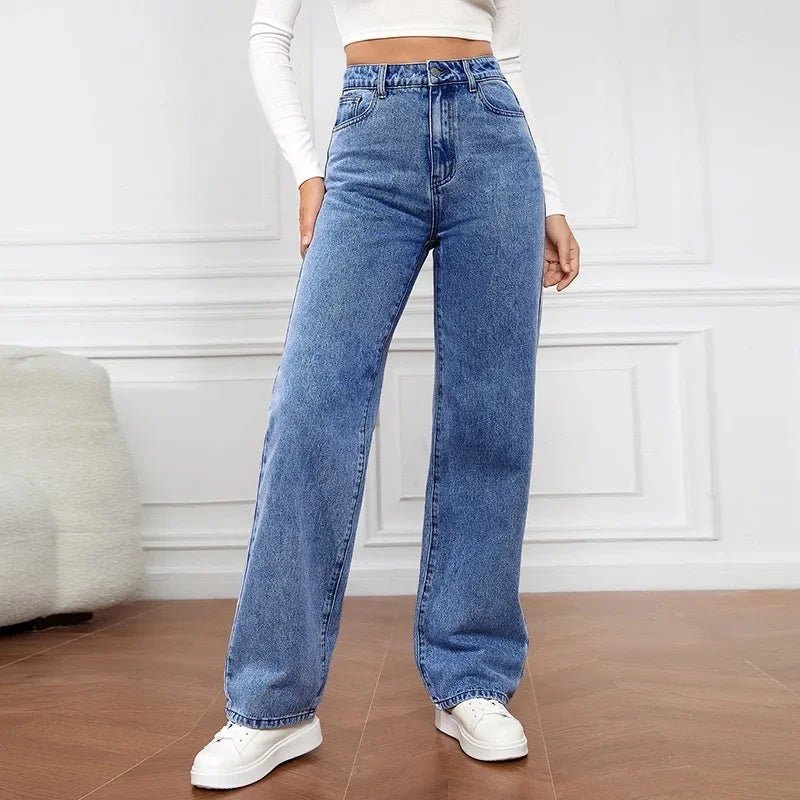 Women's High-Waisted Wide-Leg Jeans